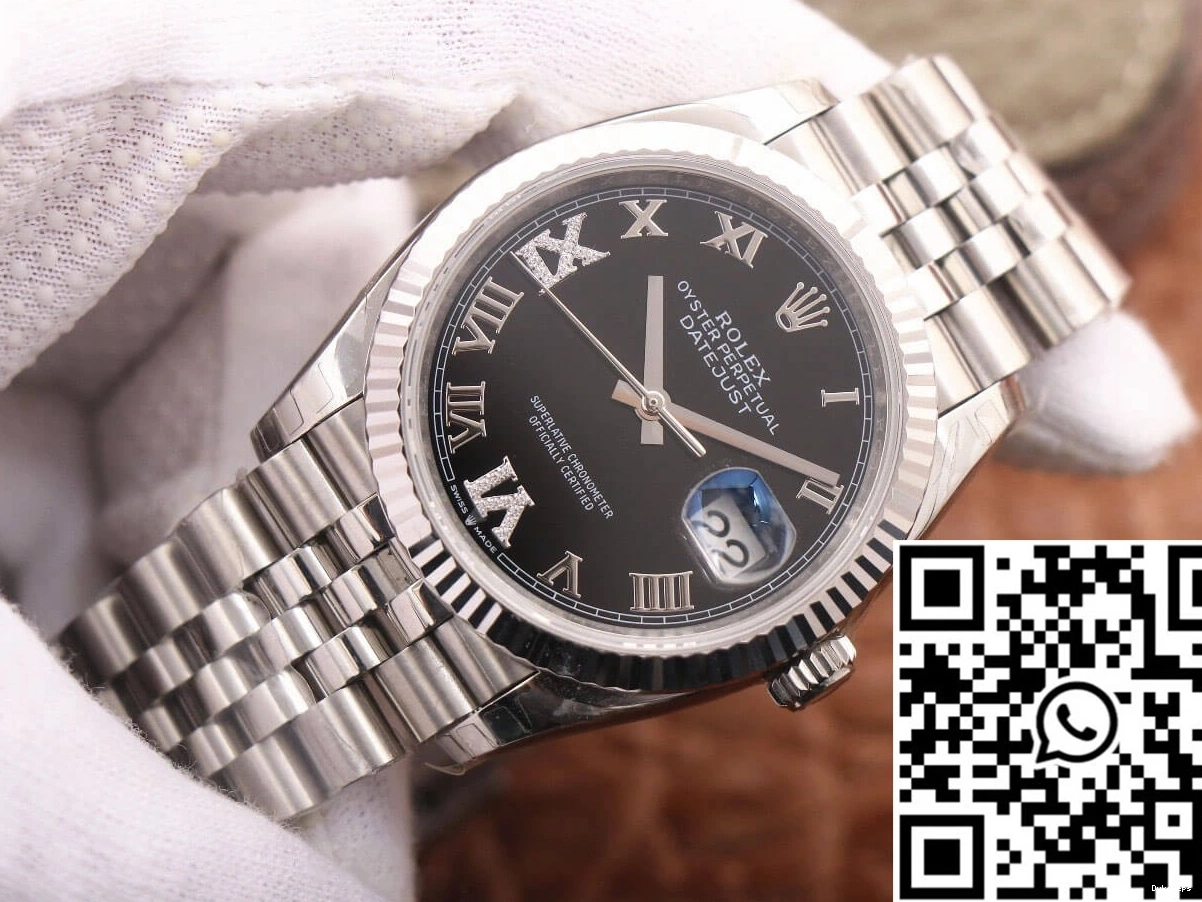 M126233 EW Rolex Datejust Dial Diamond-set Factory Black 0425